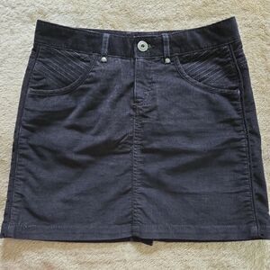 Athleta Black Corduroy Mini Skirt